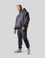 Old English Extra Wide Pullover Hoodie - Ash