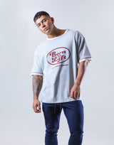 Old Logo Piping Big T-Shirt - Grey