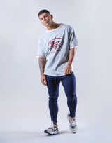 Old Logo Piping Big T-Shirt - Grey