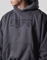 Old English Extra Wide Pullover Hoodie - Ash