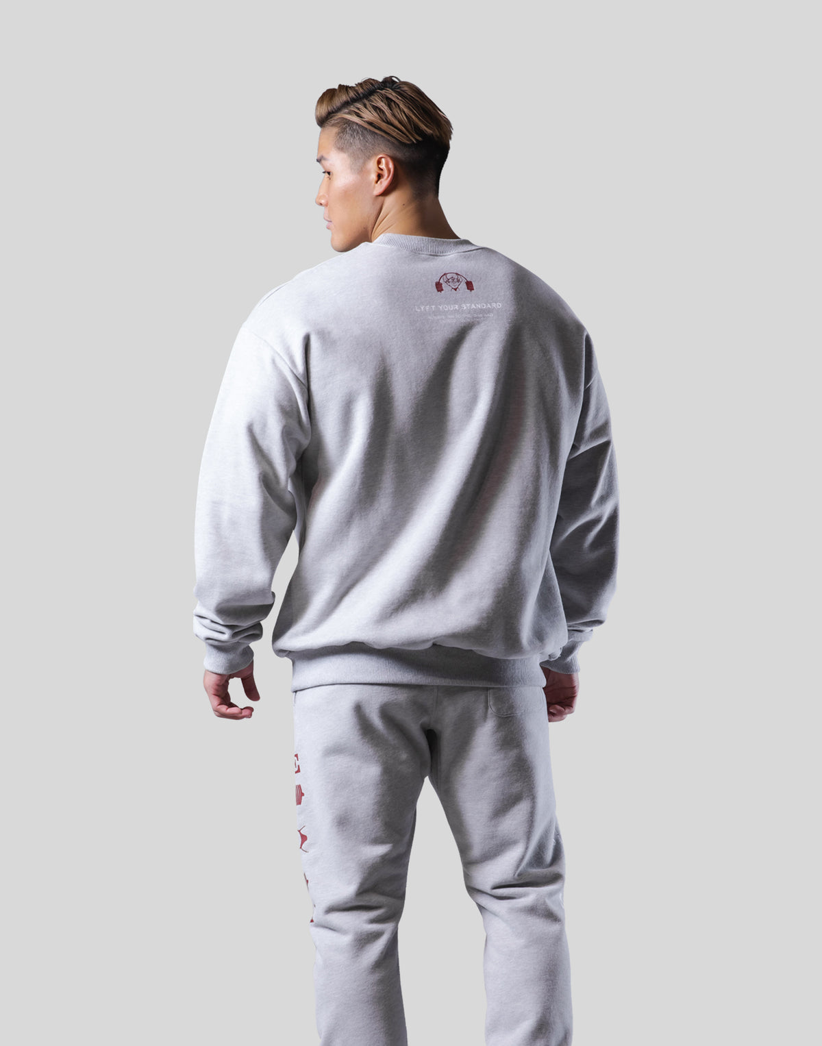 LÝFT × Power House Gym Lion Crewneck Sweat - Grey