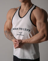 BORN TO LÝFT Loose Tanktop - White