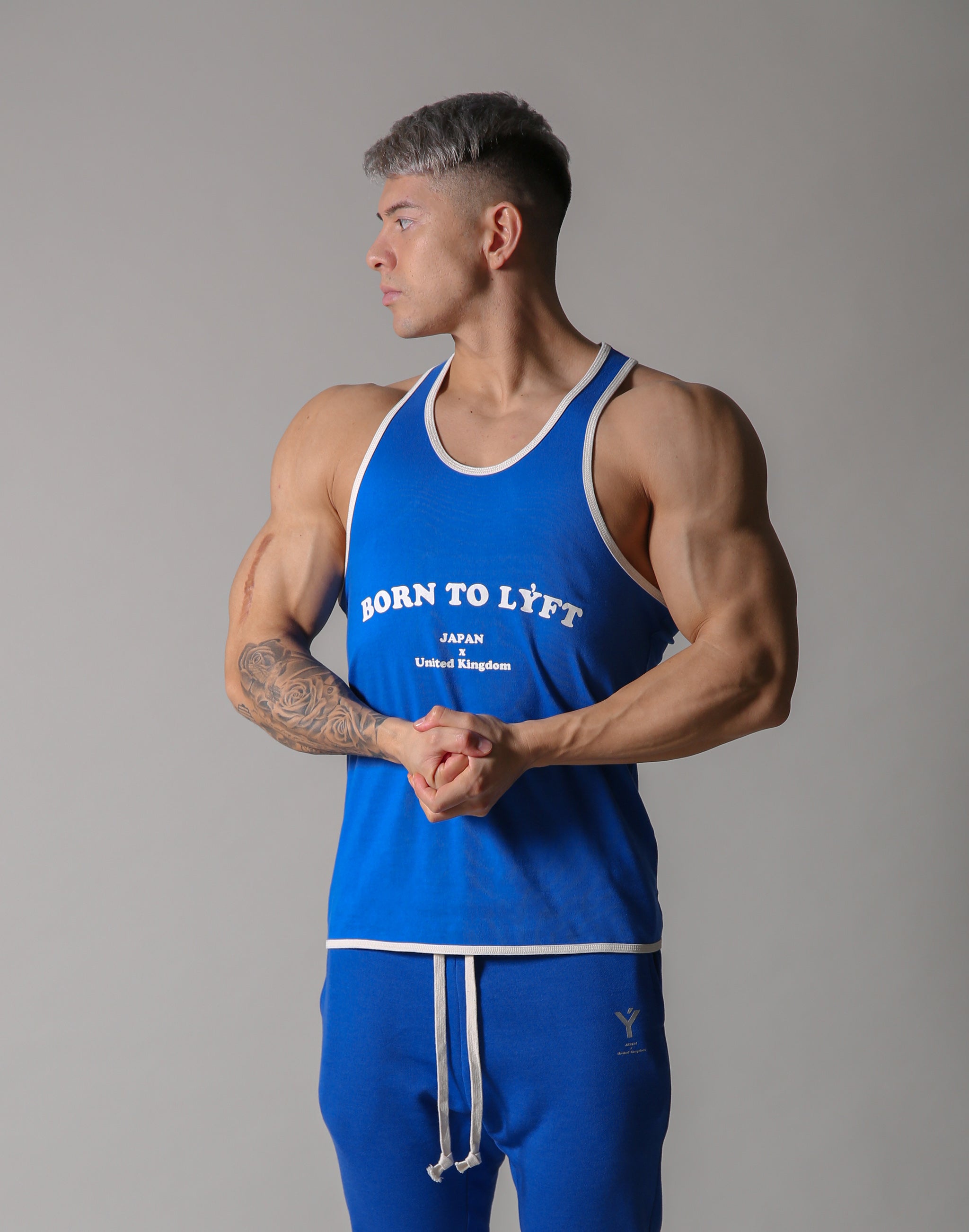 BORN TO LÝFT Loose Tanktop - Blue