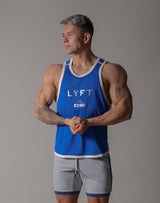 LÝFT Flag Logo Piping Tanktop - Blue