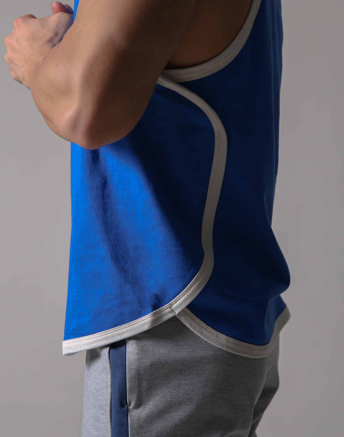 LÝFT Flag Logo Piping Tanktop - Blue