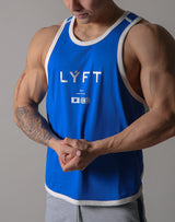 LÝFT Flag Logo Piping Tanktop - Blue