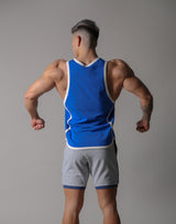 LÝFT Flag Logo Piping Tanktop - Blue