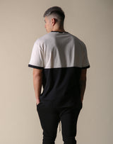 BORN TO LÝFT V Neck Big T-SHIRT - Black