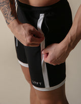 One Line Half Pants 2 - Black / White