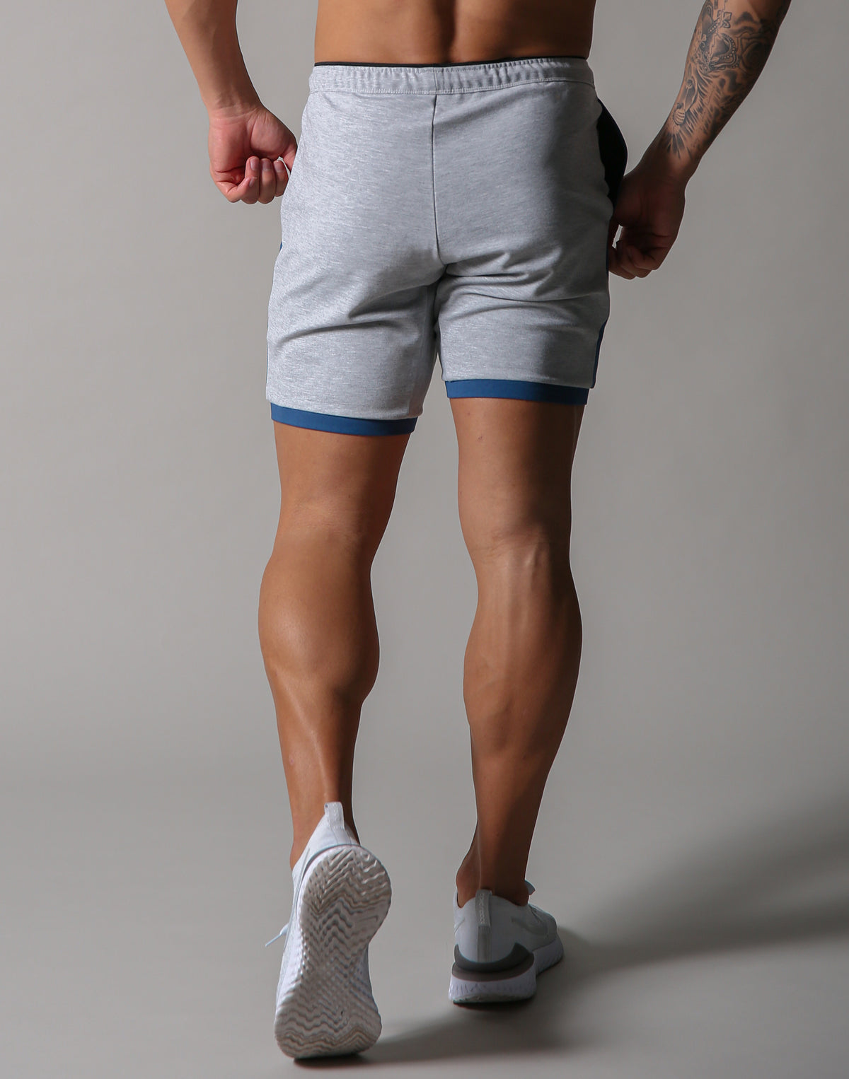 One Line Half Pants 2 - Grey / Blue