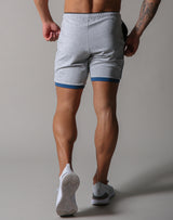 One Line Half Pants 2 - Grey / Blue