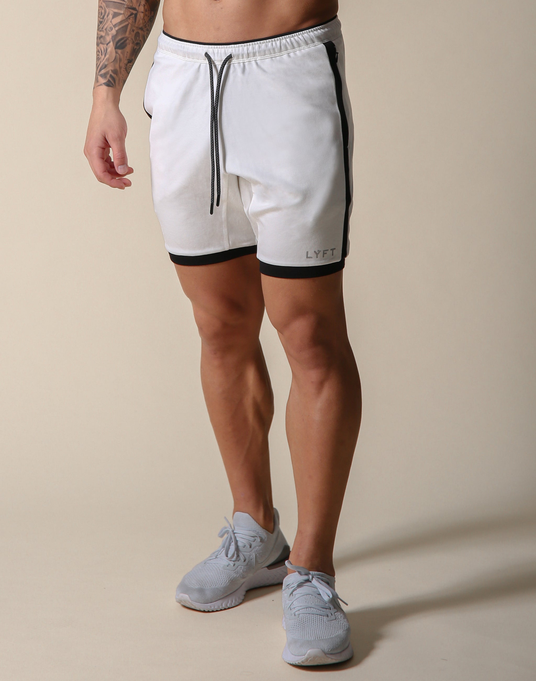 One Line Half Pants 2 - White / Black – LÝFT