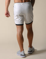 One Line Half Pants 2 - White / Black