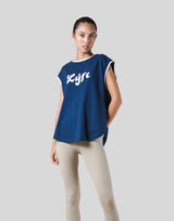 Old Logo Loose Fit Sleeve Less Shirt - Navy