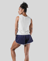 Side Mesh No Sleeve Shirt - White