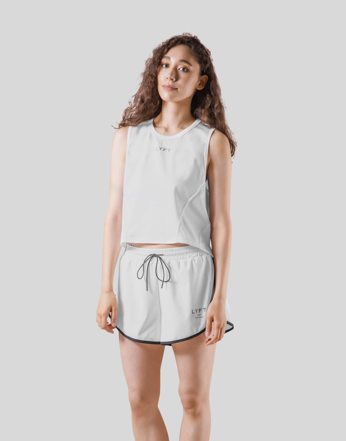 Side Mesh No Sleeve Shirt - White