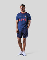 Color Rib Standard T-Shirt - Navy
