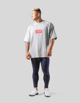 Box Logo Raglan Big T-Shirt - Grey