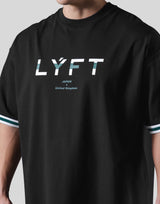 Stripe logo Big T-Shirt - Black