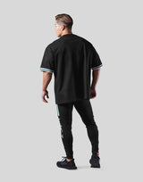 Stripe logo Big T-Shirt - Black