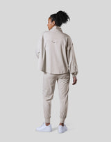 2Way Stretch Half Zip Pocket Jacket - Ivory