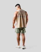Back Message Drop Tanktop - Beige