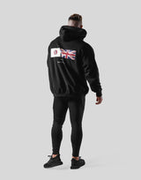 Flag Oversize Sweat Hoodie - Black