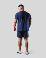 Color Rib Standard T-Shirt - Navy