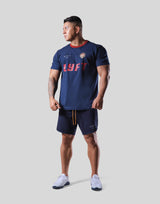 Color Rib Standard T-Shirt - Navy