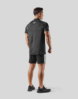 Half Zip Stretch T-Shirt 2 - Black