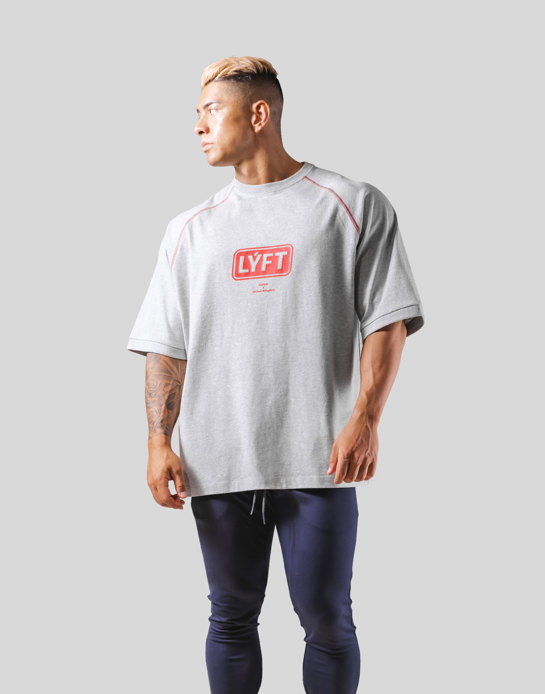 Box Logo Raglan Big T-Shirt - Grey – LÝFT