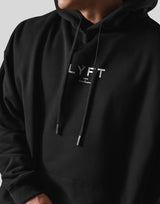 Flag Oversize Sweat Hoodie - Black