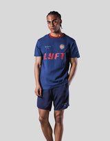 Color Rib Standard T-Shirt - Navy