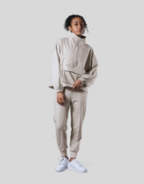 2Way Stretch Half Zip Pocket Jacket - Ivory