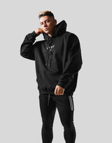 Flag Oversize Sweat Hoodie - Black