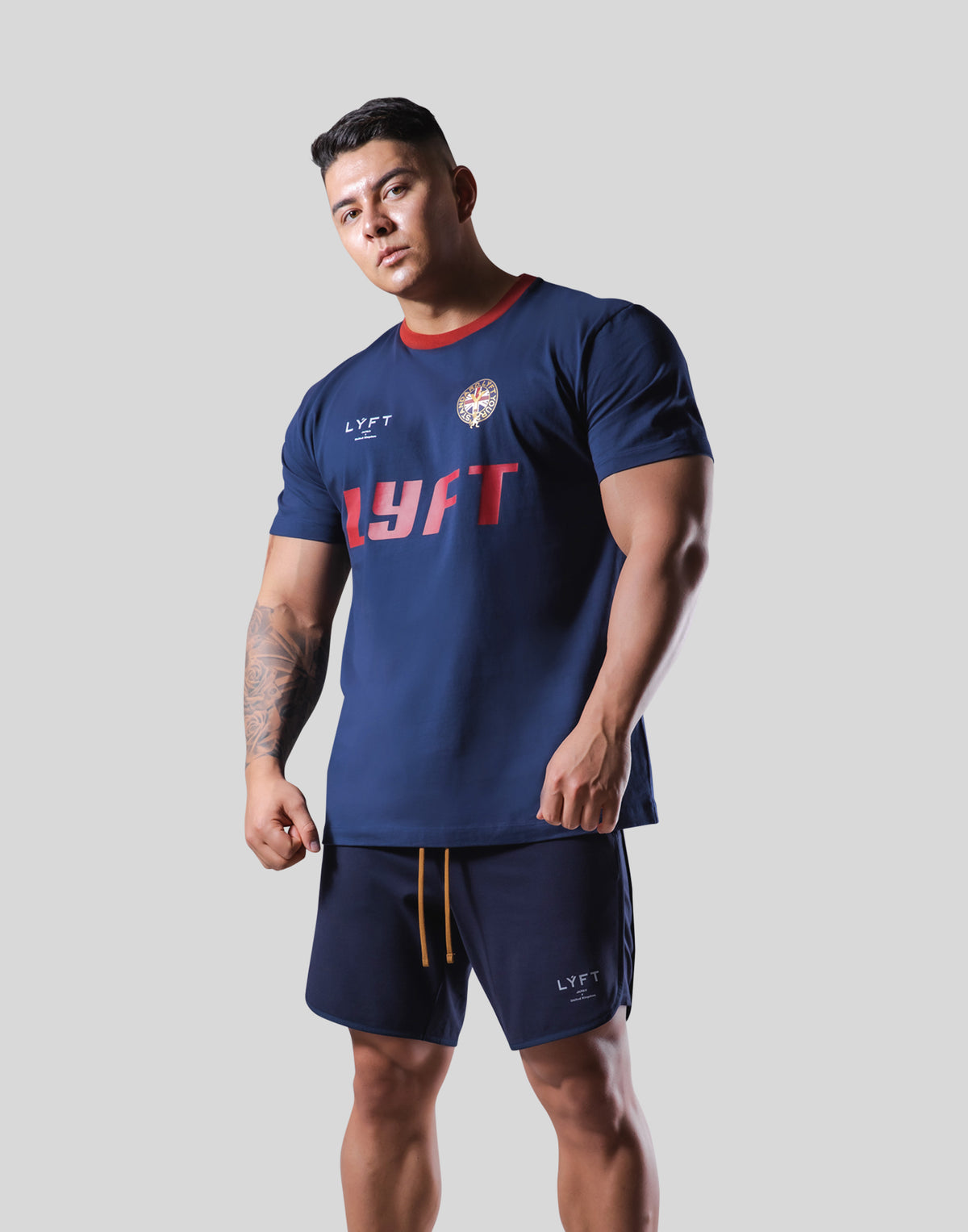 Color Rib Standard T-Shirt - Navy