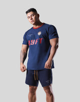 Color Rib Standard T-Shirt - Navy