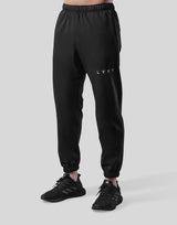 Logo Stitch Sweat Pants - Black