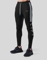 Stripe Logo Half Cut 3 Line Pants - Black