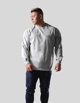 Emblem Raglan Long T-Shirt - Grey