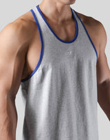 Piping Training Tanktop - Grey/Blue