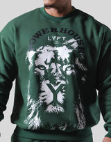 LÝFT × Power House Gym Lion Crewneck Sweat - Green