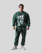 LÝFT × Power House Gym Lion Crewneck Sweat - Green