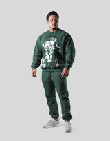 LÝFT × Power House Gym Lion Crewneck Sweat - Green