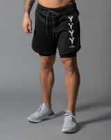 LÝFT Strong Combi Shorts / With Leggings - Black