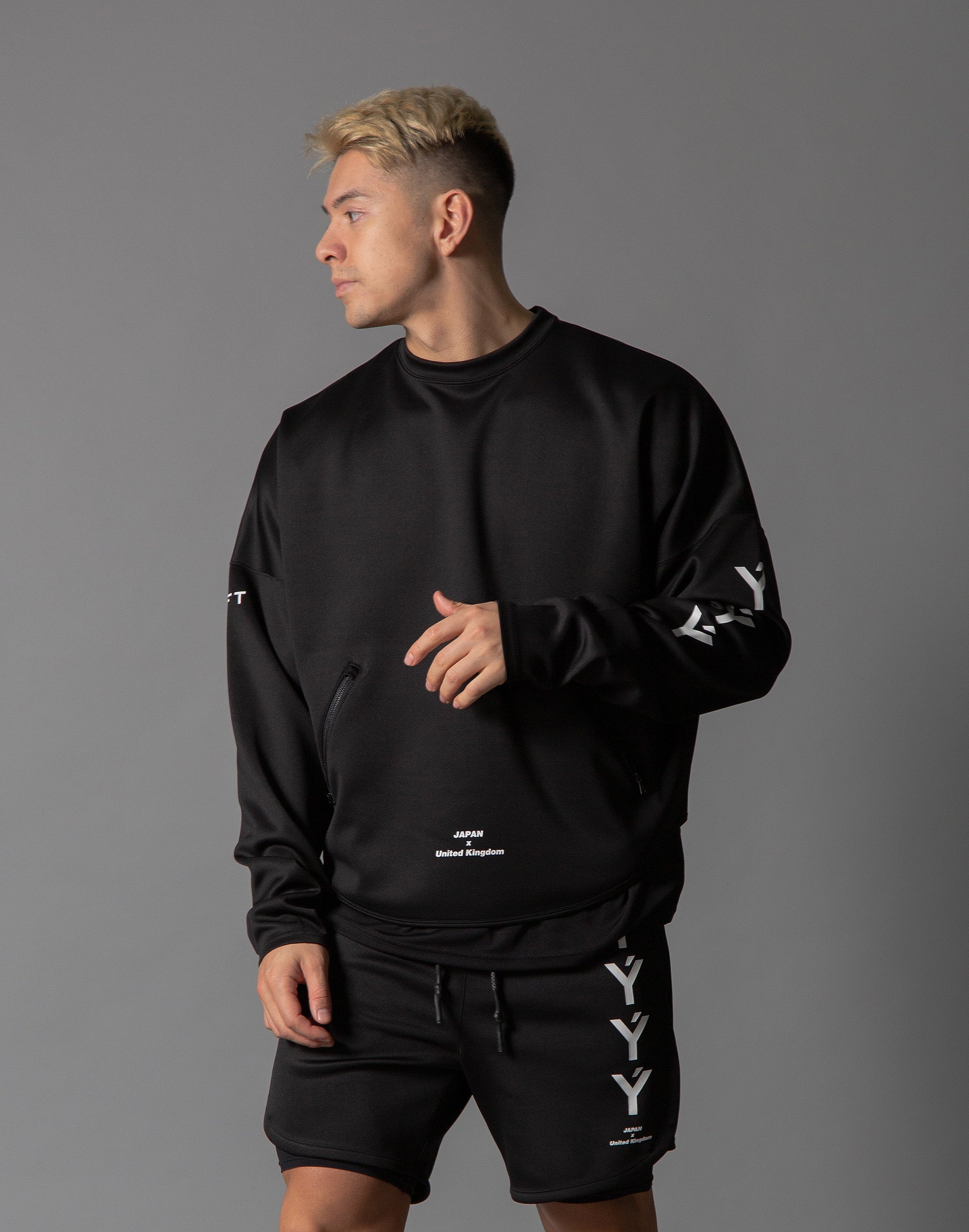 Ý Training Layered Crew Neck - Black