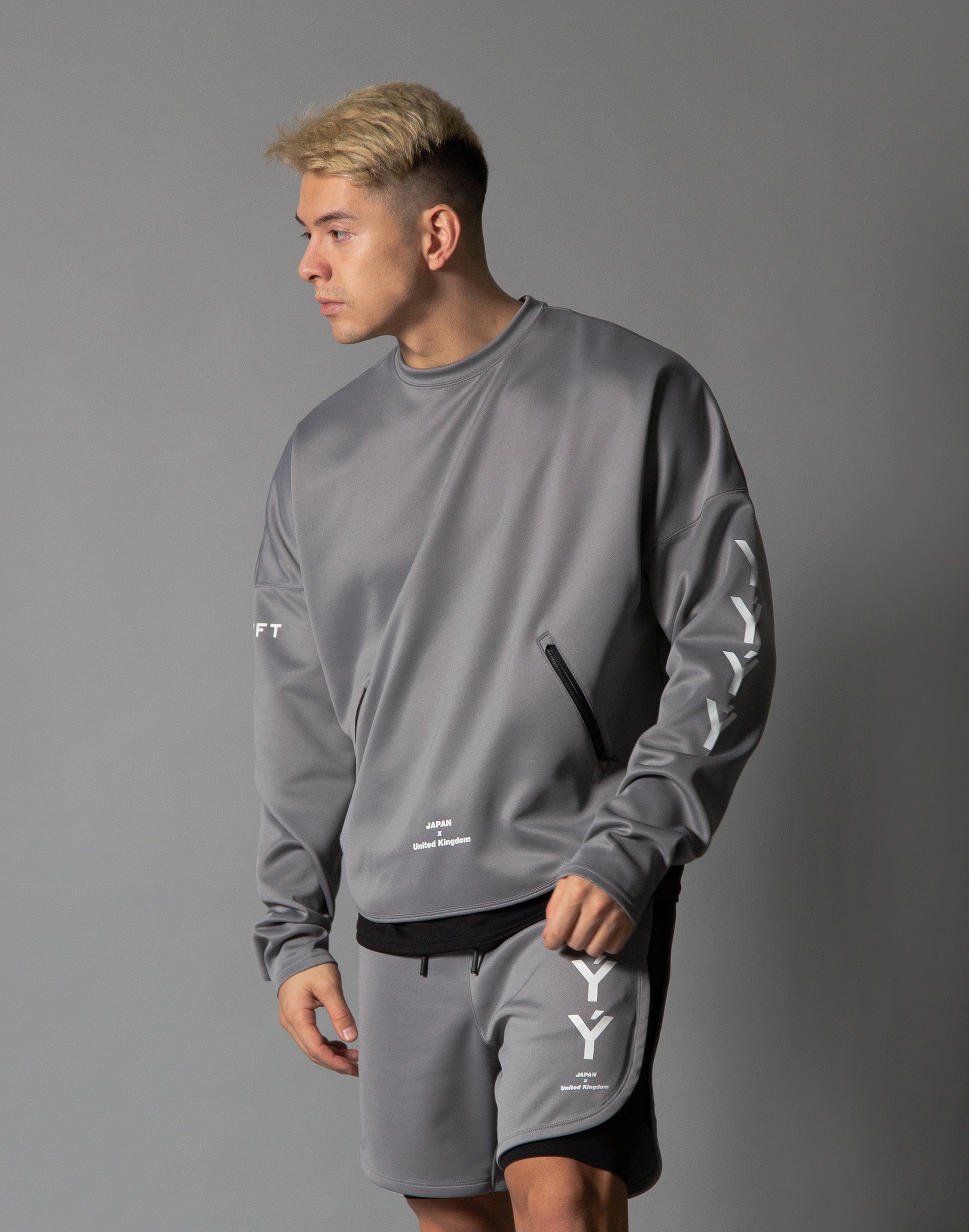 Ý Training Layered crew neck - Grey