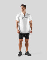 Half Zip Stretch T-Shirt 2 - White