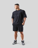 Script Logo Pile Big T-Shirt - Black