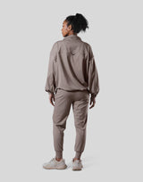 2Way Stretch Half Zip Pocket Jacket - Light Brown